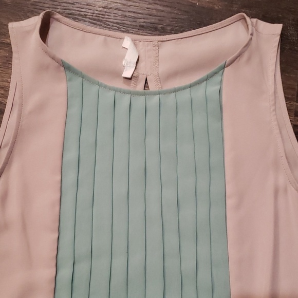 Lush color block tan, teal and black dress - Picture 2 of 5